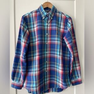 Men’s Polo Ralph Lauren Plaid Classic Fit Long Sleeve Shirt Size Small